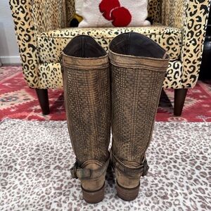 LIBERTY Black Brown Heeled Boots